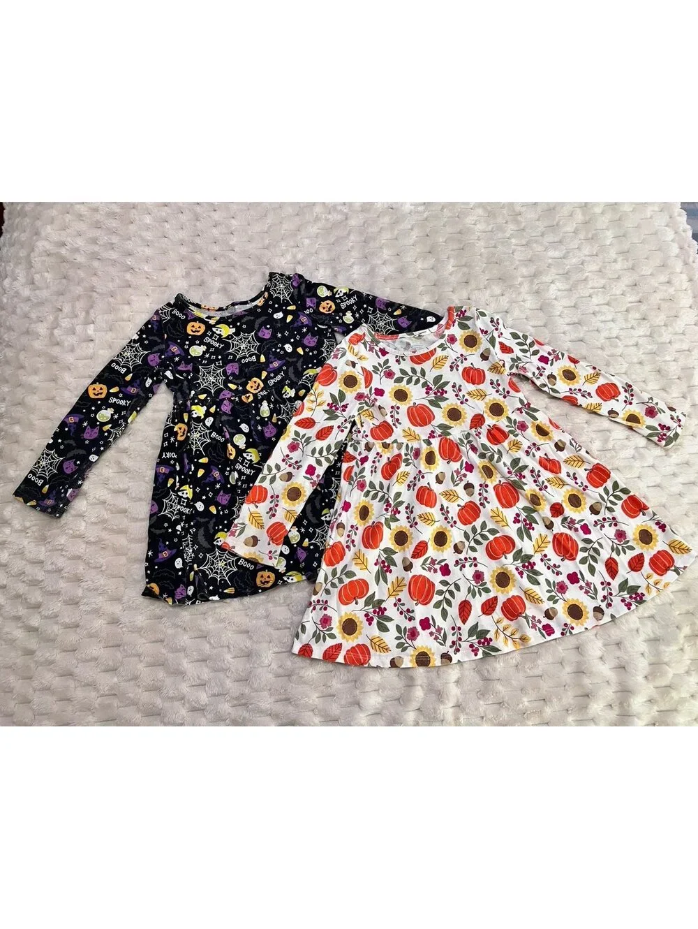 TCP Girls 2-pack of Long Sleeve Dresses: Fall Dress & Halloween Dress (3T)